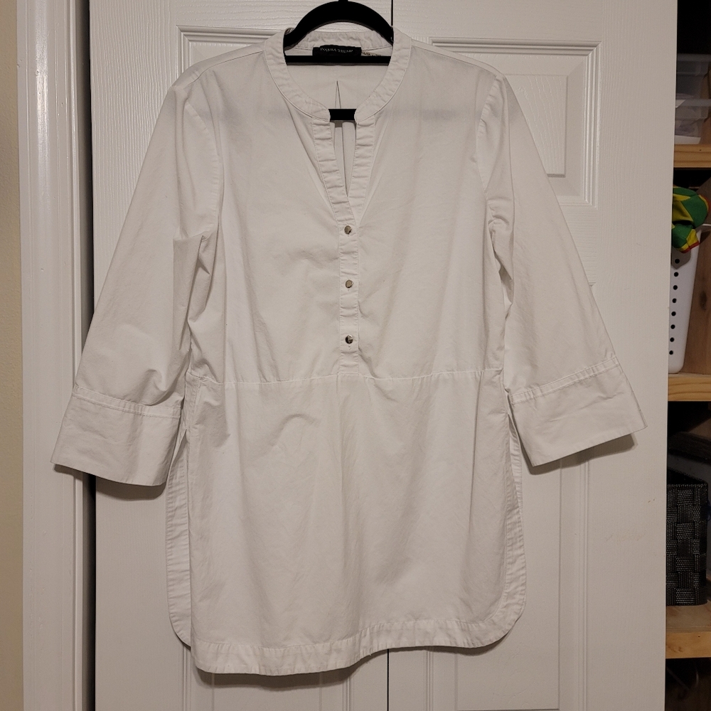 Ivanka Trump white tunic, size Large